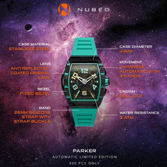 Nubeo Parker Automatic Limited Edition 21 Jewels Men's Watch -  NB-6079-04