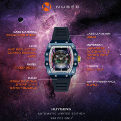 Nubeo Huygens Automatic Limited Edition 21 Jewels Men's Watch -  NB-6080-02