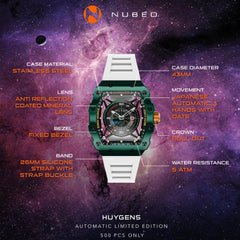 Nubeo Huygens Automatic Limited Edition 21 Jewels Men's Watch -  NB-6080-05