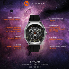Nubeo Skylab Automatic Limited Edition 24 Jewels Men's Watch -  NB-6083-01