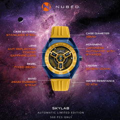 Nubeo Skylab Automatic Limited Edition 24 Jewels Men's Watch -  NB-6083-03