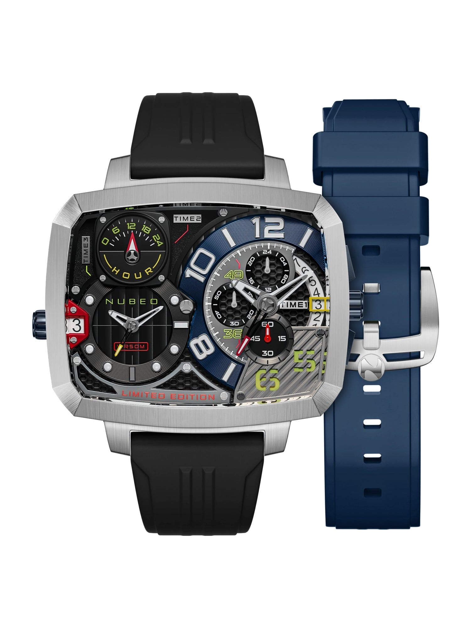 Nubeo Odyssey Triple Time Zone Chronograph Limited Edition Men's Watch -  NB-6084-01