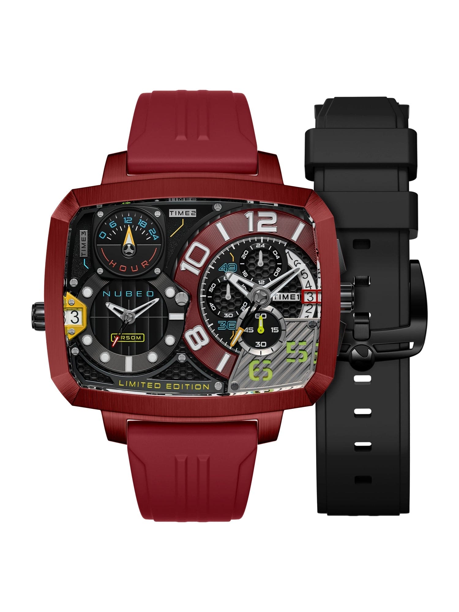 Nubeo Odyssey Triple Time Zone Chronograph Limited Edition Men's Watch -  NB-6084-02