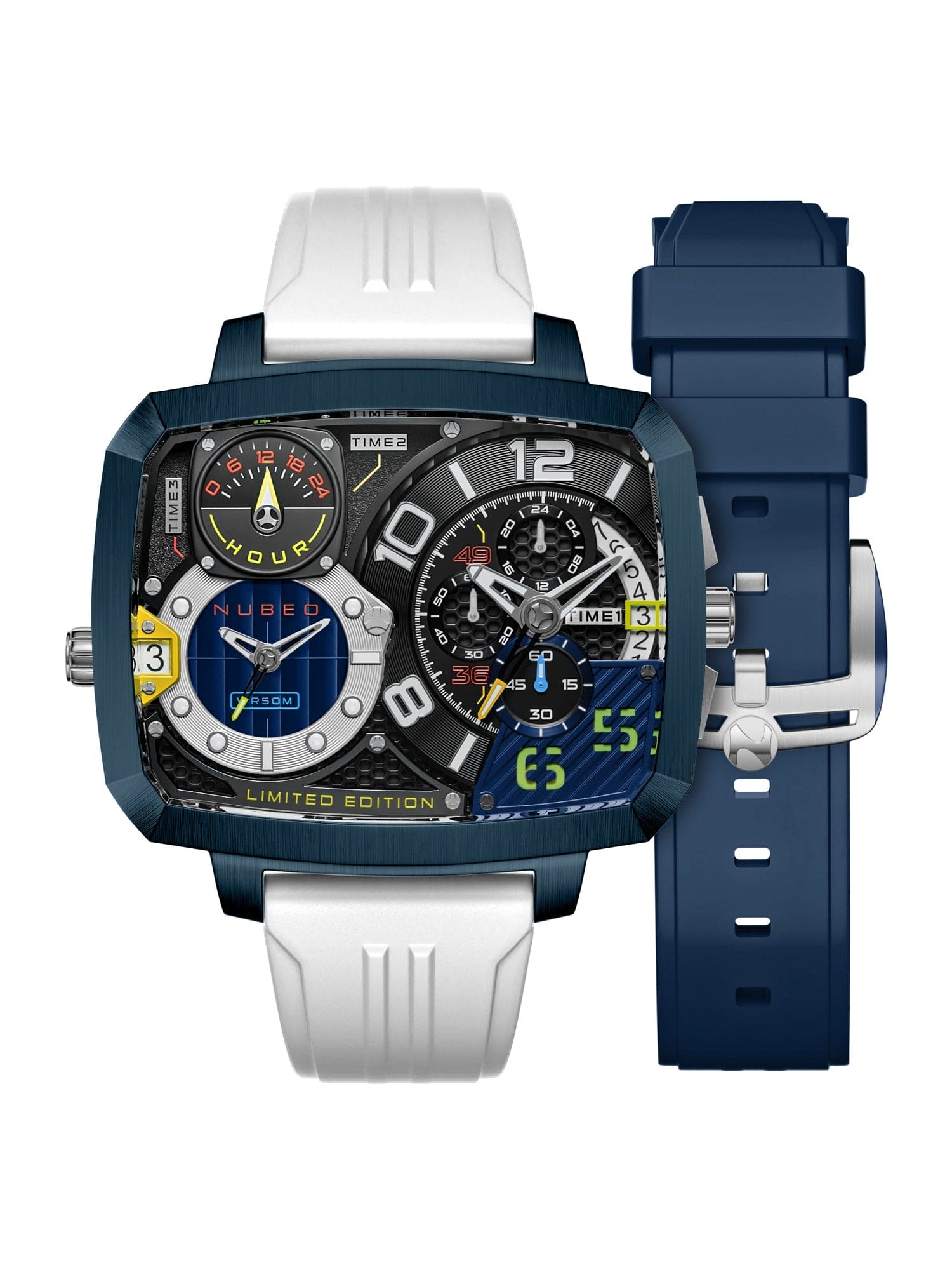 Nubeo Odyssey Triple Time Zone Chronograph Limited Edition Men's Watch -  NB-6084-04