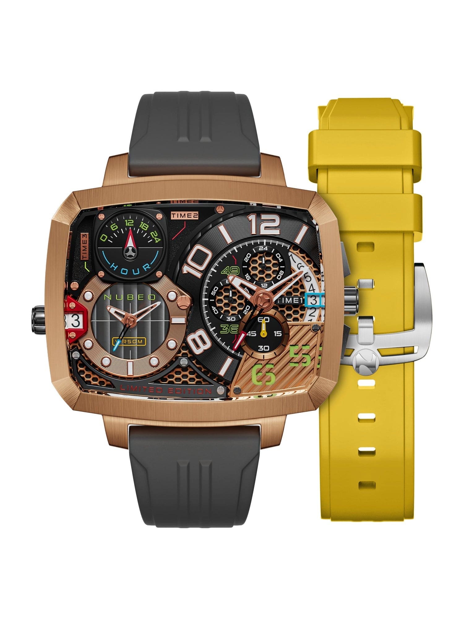 Nubeo Odyssey Triple Time Zone Chronograph Limited Edition Men's Watch -  NB-6084-05