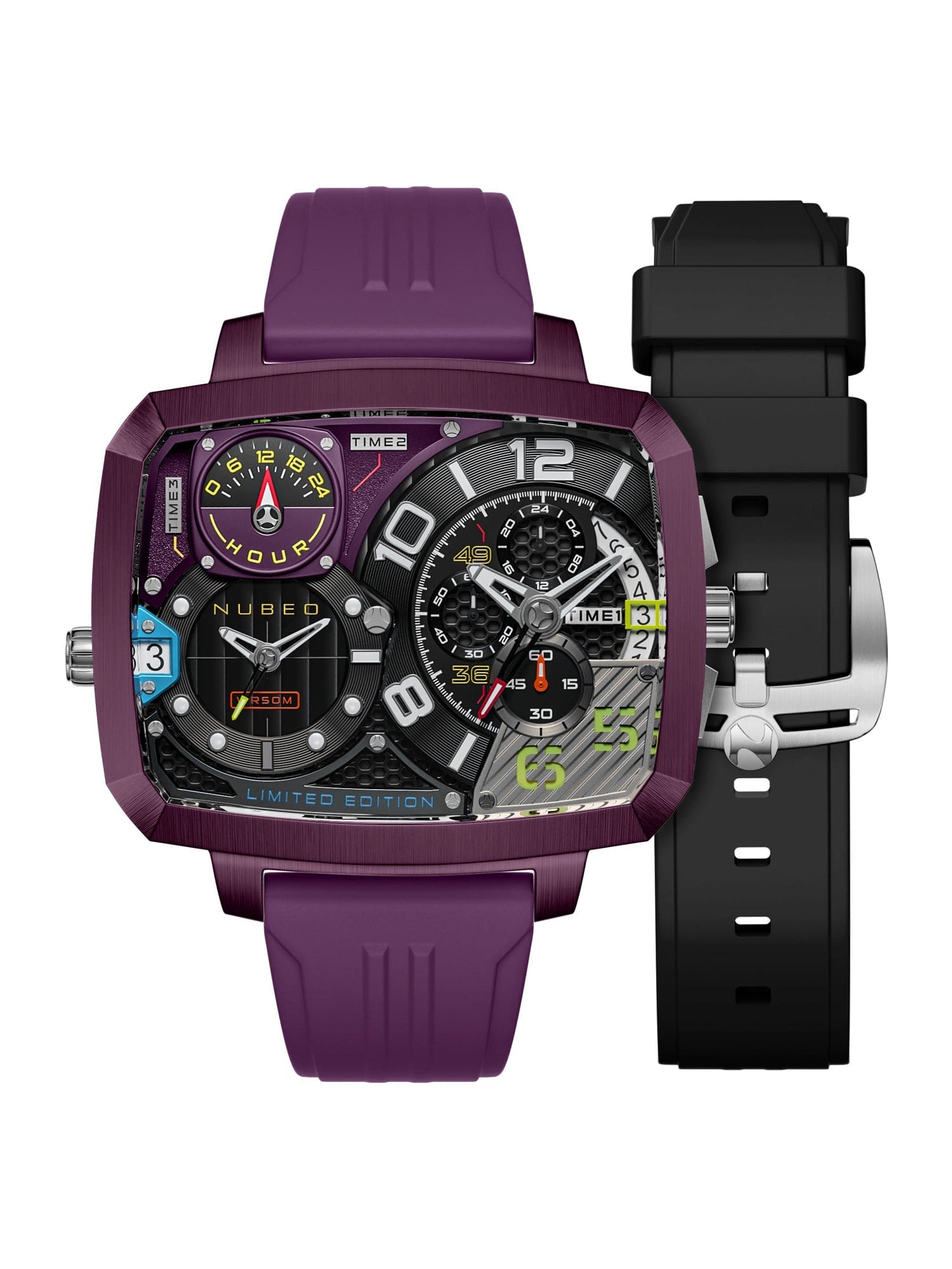 Nubeo Odyssey Triple Time Zone Chronograph Limited Edition Men's Watch -  NB-6084-06