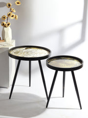 De Maison Decor Oakveil Side Table Set of 2 - Black