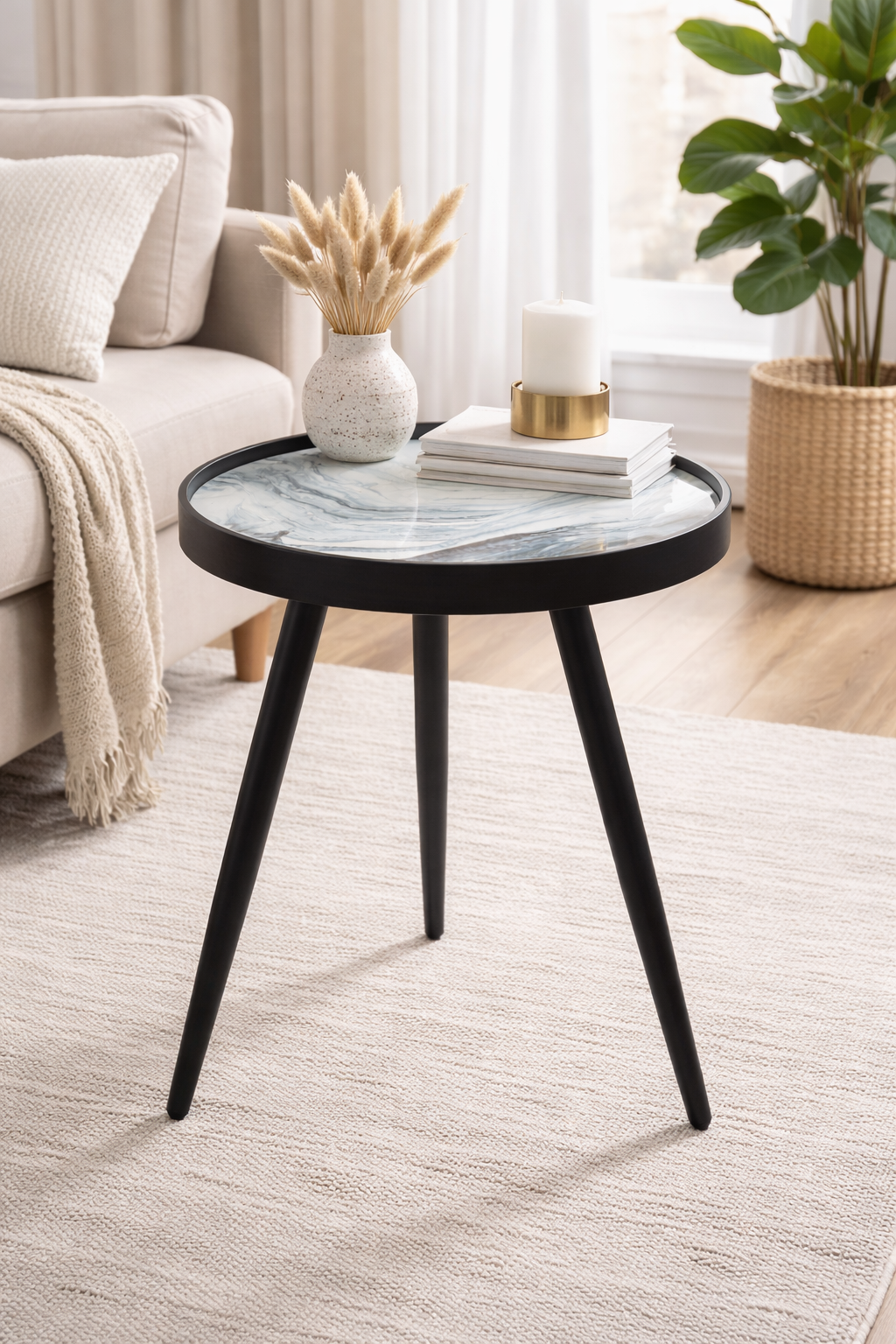 De Maison Decor Oceara Side Table Large - Blue