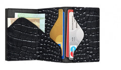 Tru Virtu 30104000208 Sleek Edition Black Animal Effect Pattern Wallet