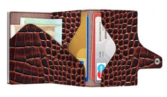 Tru Virtu 27104000204 Double Wallet Brown Animal Effect Pattern Double Wallet