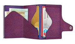 Tru Virtu 24104000125 Classic Edition Black berry Solid Pattern Wallet