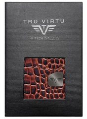Tru Virtu 27104000204 Double Wallet Brown Animal Effect Pattern Double Wallet