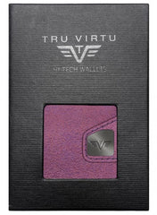 Tru Virtu 24104000125 Classic Edition Black berry Solid Pattern Wallet