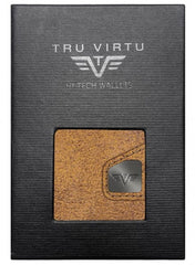Tru Virtu 24104000134 Classic Edition Brown Solid Pattern Wallet