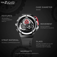 Mazzucato RIM Sport Chronograph Men's Watch - RIM01-BK186