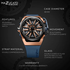 Mazzucato RIM Sport Chronograph Men's Watch - RIM02-BLCG6