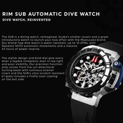 Mazzucato RIM SUB Automatic Men's Watch - DIVER-SK4-YL