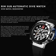 Mazzucato RIM SUB Automatic Men's Watch - DIVER-SK1-BL
