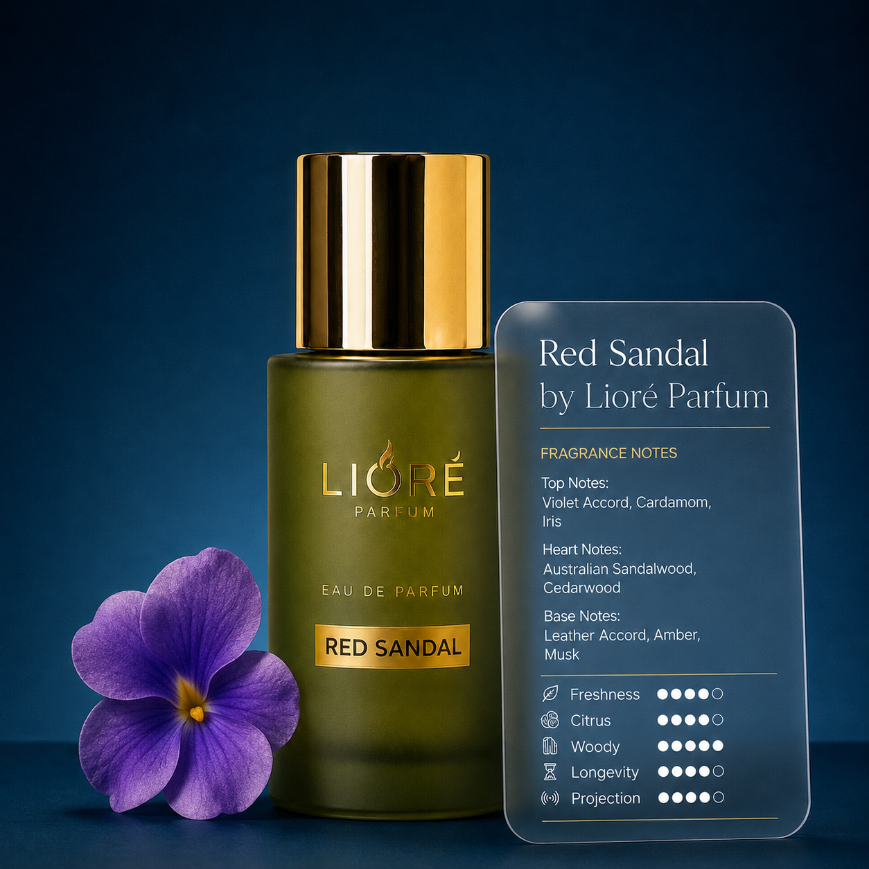 LIORE PARFUM RED SANDAL Long Lasting Eau De Parfum|60 ml