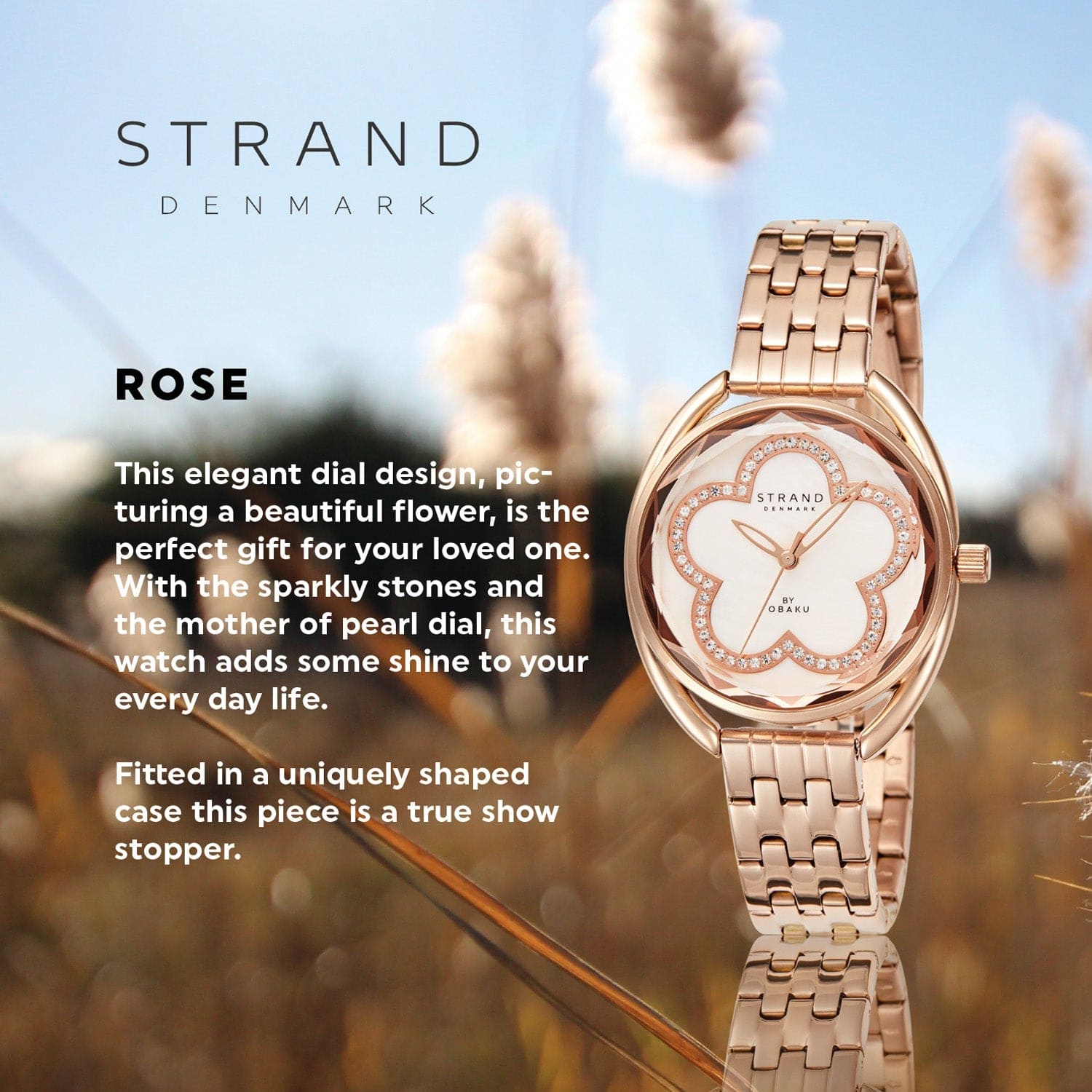 Strand By Obaku Rose Rosette Quartz MOP Women's Watch - S734LXVVSV