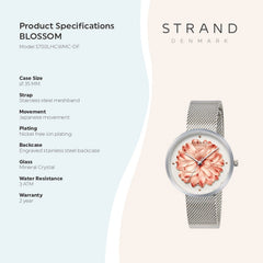 Strand By Obaku Blossom Steel Quartz Women's Watch - S700LHCWMC-DF