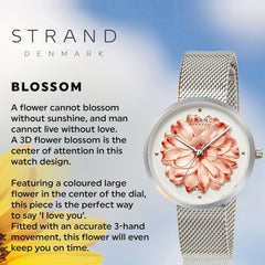 Strand By Obaku Blossom Steel Quartz Women's Watch - S700LHCWMC-DF