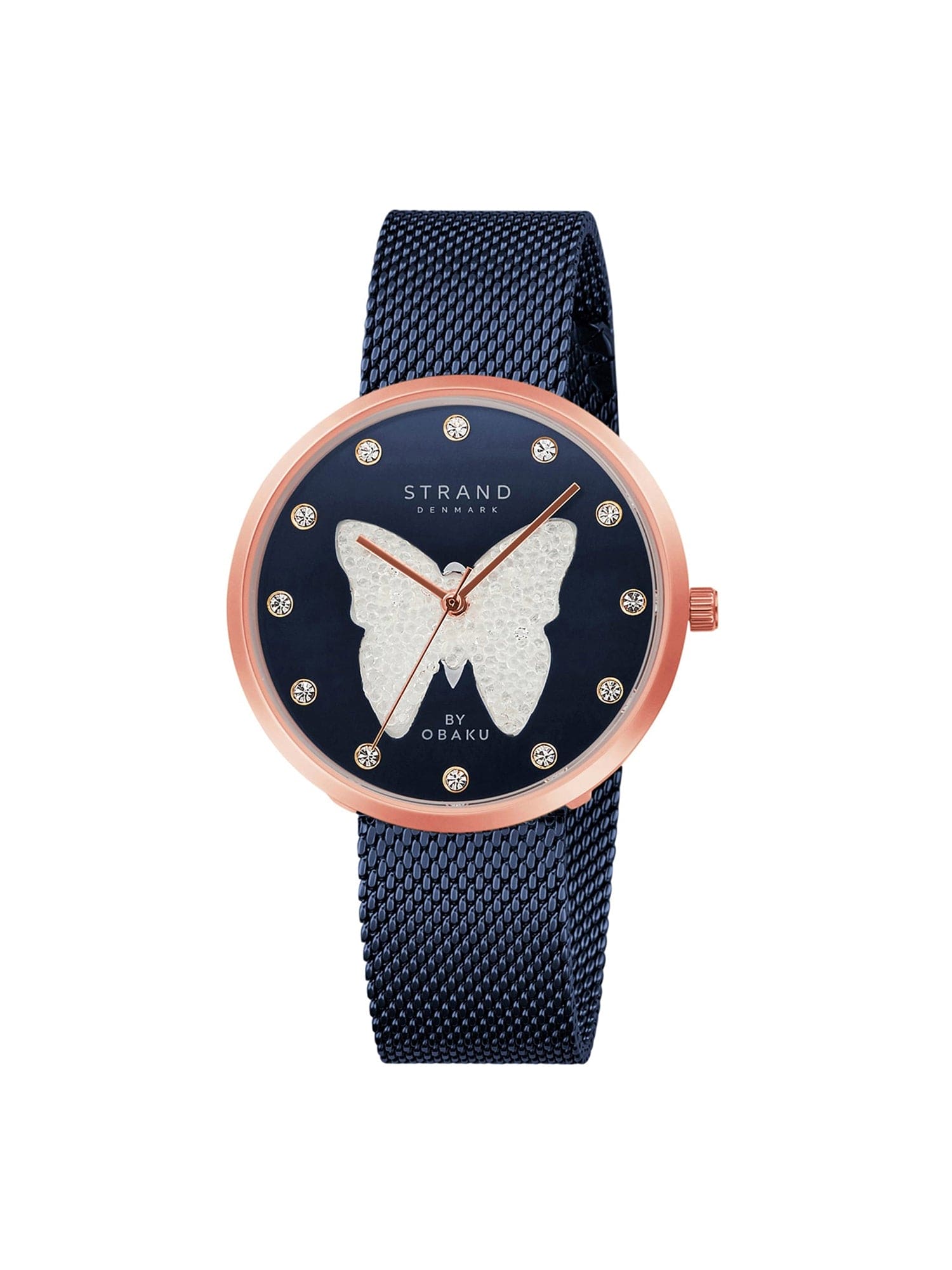 Strand By Obaku Sparkling Butterfly Quartz Women's Watch - S700LHVLML-DBW