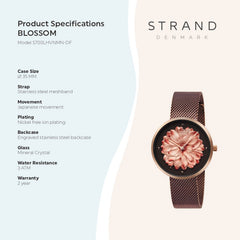 Strand By Obaku Blossom Walnut Quartz Women's Watch - S700LHVNMN-DF
