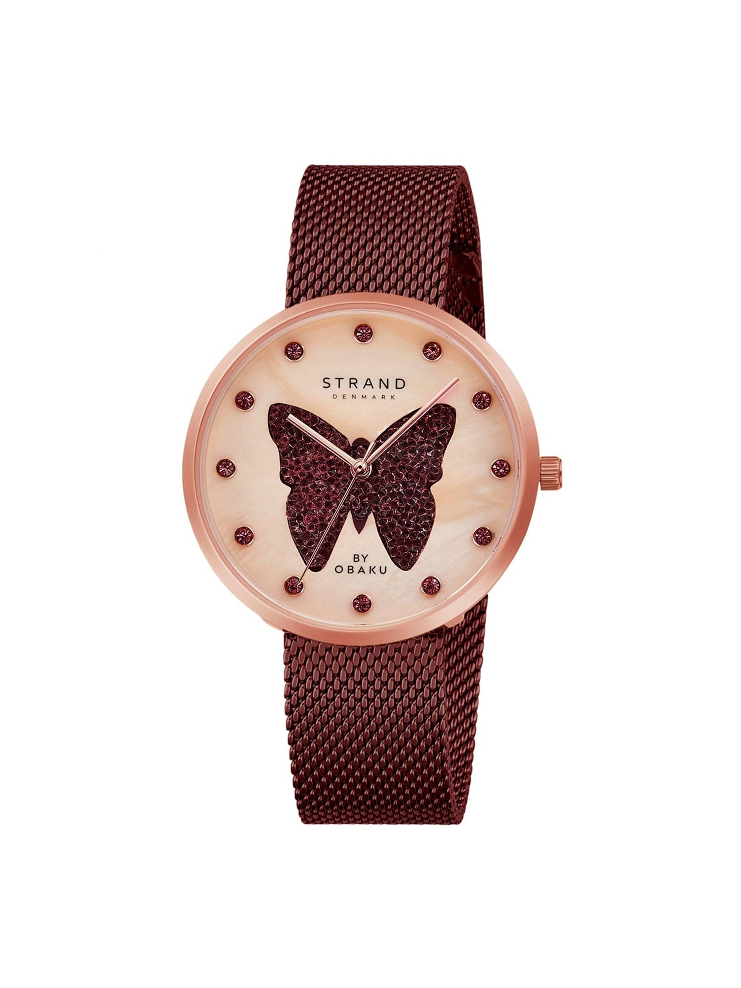 Strand By Obaku Sparkling Butterfly Quartz Women's Watch - S700LHVVMD-DBD