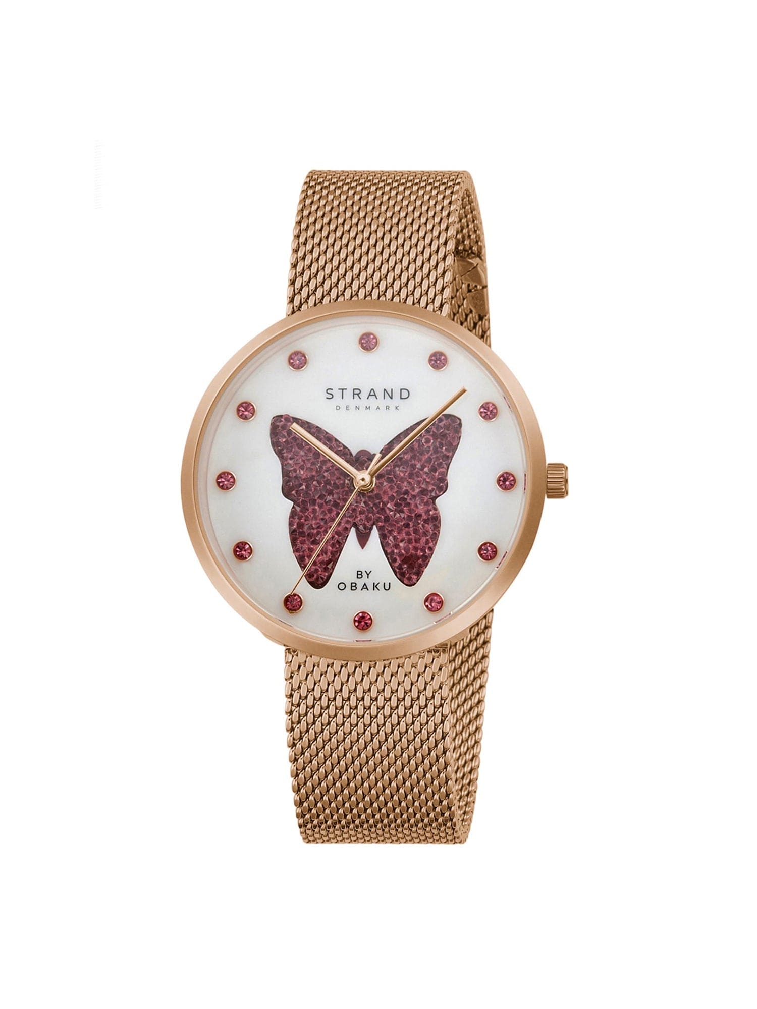 Strand By Obaku Sparkling Butterfly Quartz Women's Watch - S700LHVWMV-DBD