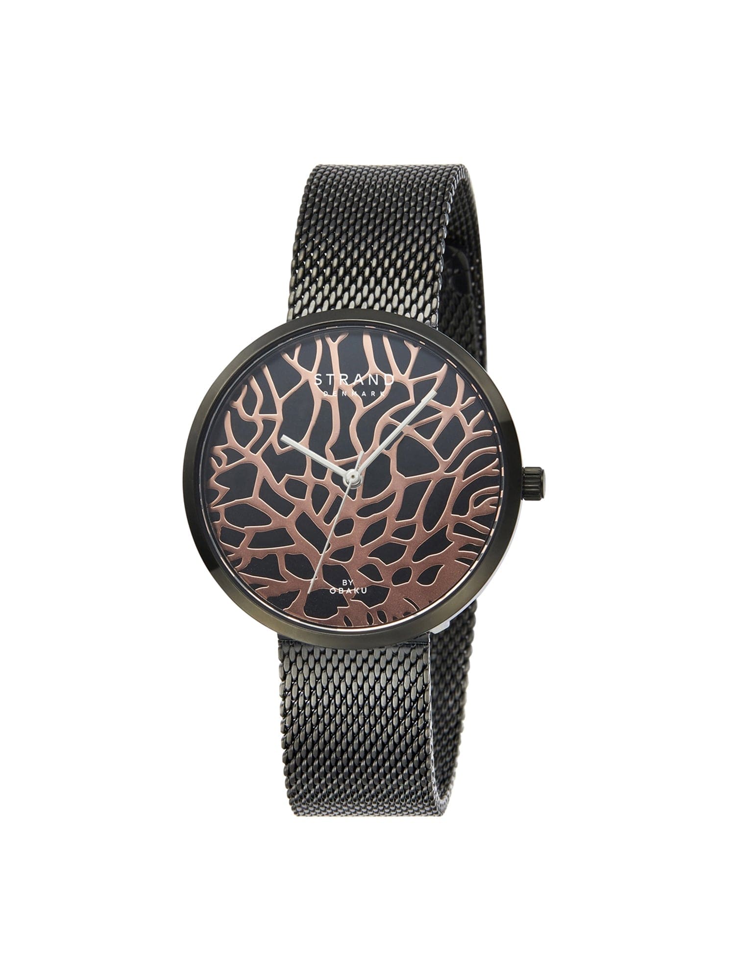 Strand By Obaku Tangle Charcoal Quartz Women's Watch - S700LXBBMB-DTG