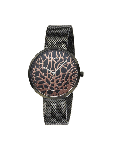 Strand By Obaku Tangle Charcoal Quartz Women's Watch - S700LXBBMB-DTG