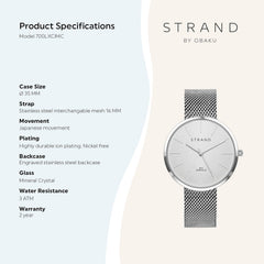 Strand By Obaku Sunset Steel Quartz Women's Watch - S700LXCIMC