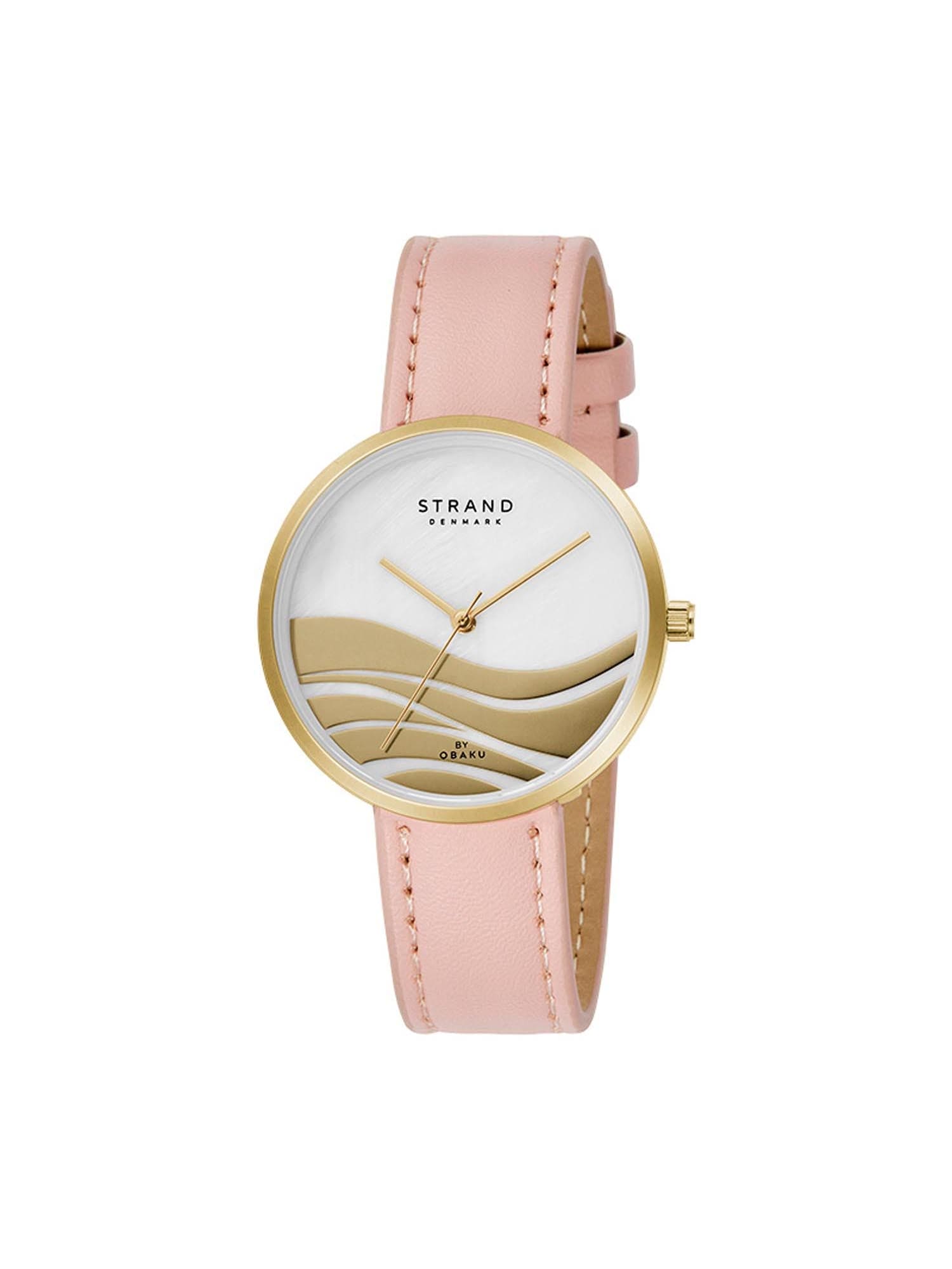 Strand By Obaku Wave Flamingo Quartz MOP Women's Watch - S700LXGPRP-DW