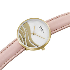 Strand By Obaku Wave Flamingo Quartz MOP Women's Watch - S700LXGPRP-DW