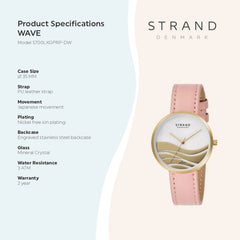 Strand By Obaku Wave Flamingo Quartz MOP Women's Watch - S700LXGPRP-DW
