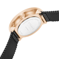 Strand By Obaku Glitter Butterfly Quartz Women's Watch - S700LXVBMB-DB