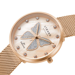 Strand By Obaku Glitter Butterfly Quartz Women's Watch - S700LXVDMV-DB