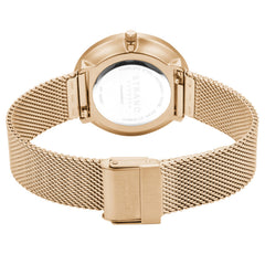 Strand By Obaku Coral Rosette Quartz Women's Watch - S700LXVVSV-DCR