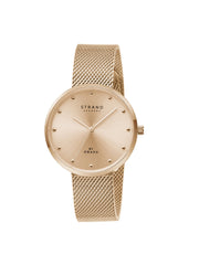 Strand By Obaku Coral Rosette Quartz Women's Watch - S700LXVVSV-DCR