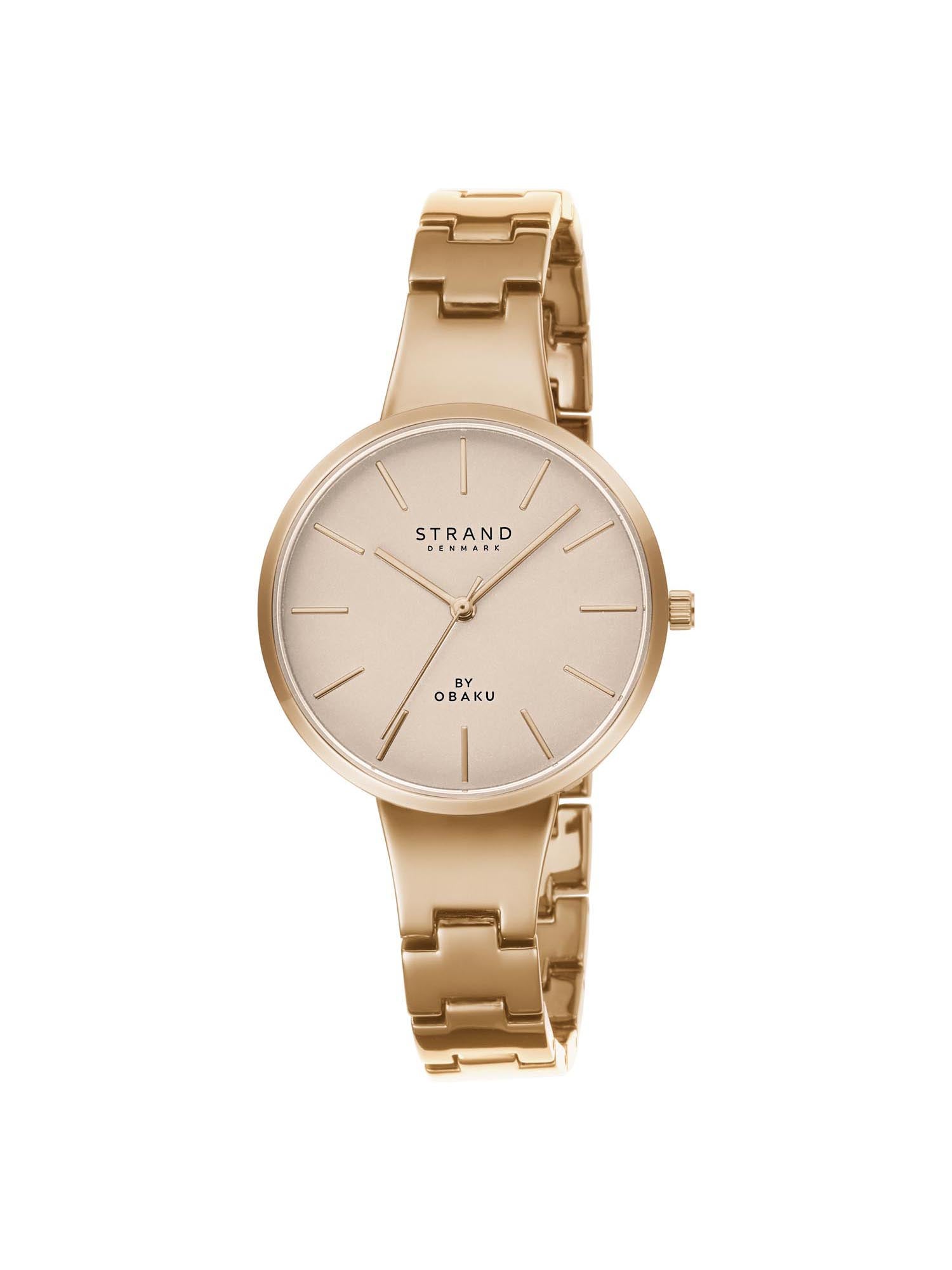 Strand By Obaku Coral Rosette Quartz Women's Watch - S700LXVVSV-DCR