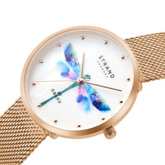 Strand By Obaku Dragonfly Quartz MOP Women's Watch - S700LXVWMV-DD