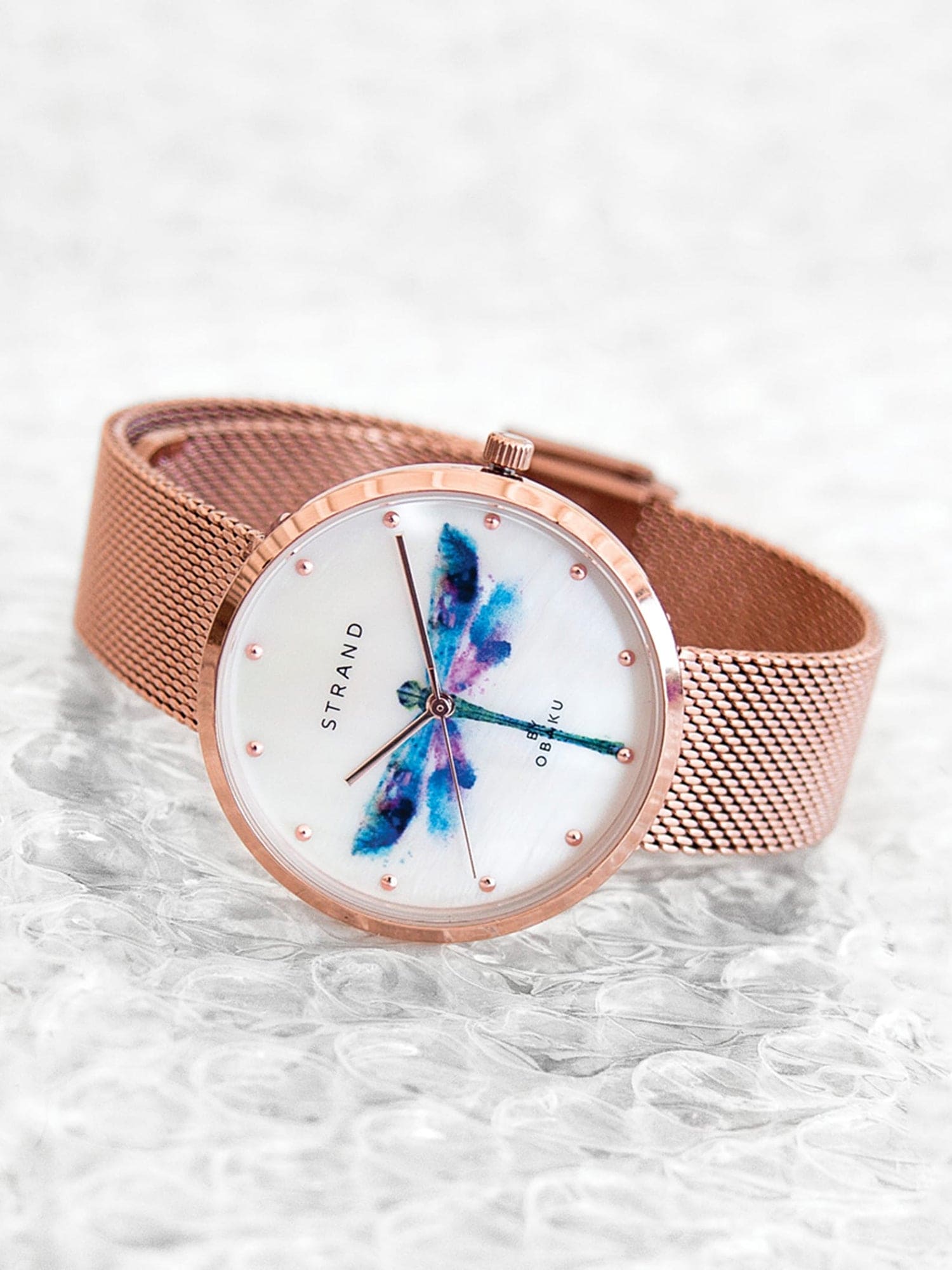 Strand By Obaku Dragonfly Quartz MOP Women's Watch - S700LXVWMV-DD