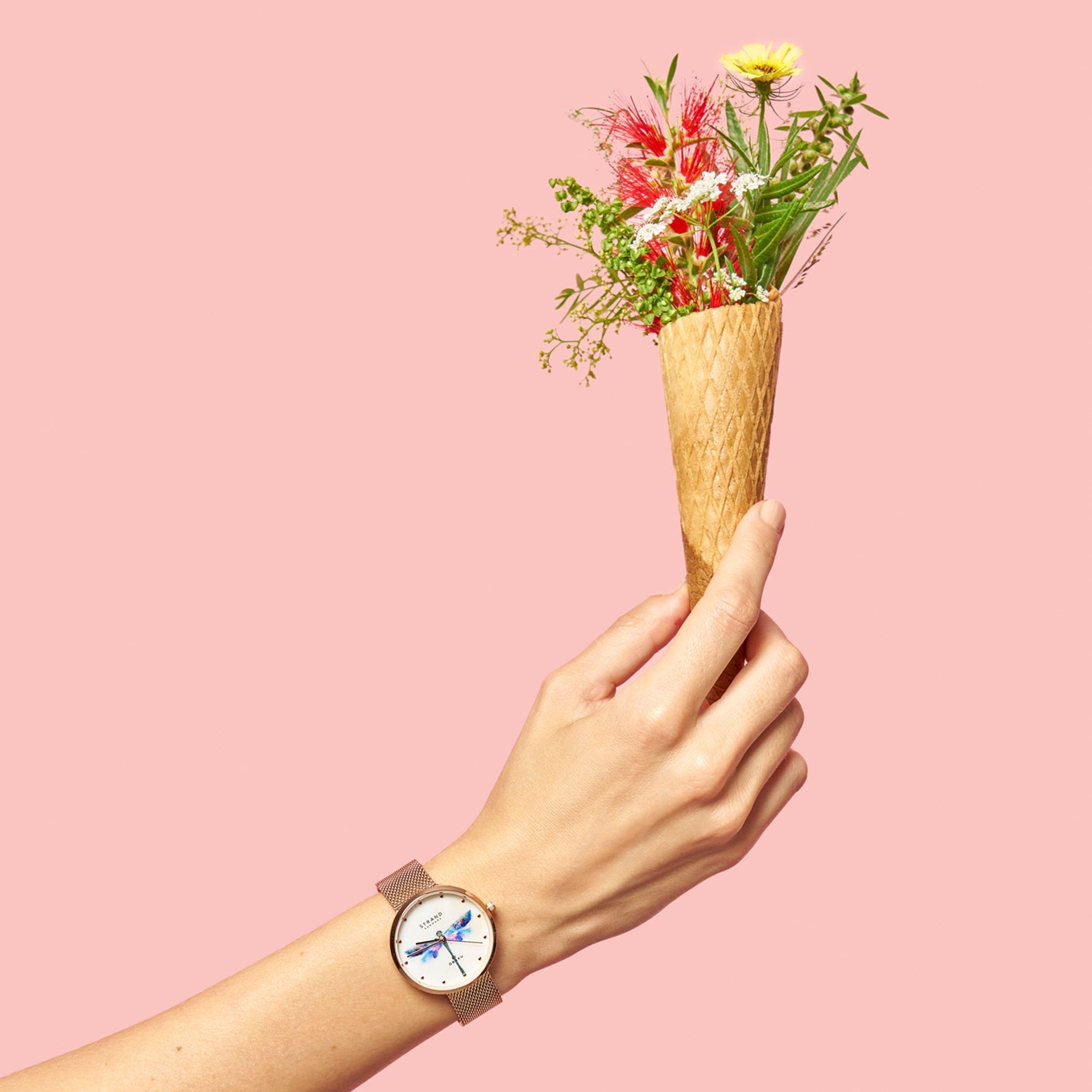 Strand By Obaku Dragonfly Quartz MOP Women's Watch - S700LXVWMV-DD
