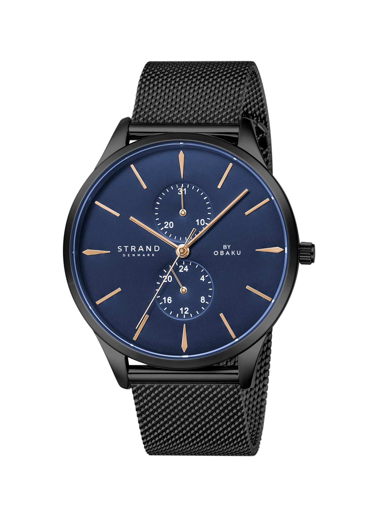 Strand By Obaku Beaufort Thunder Multifunction Men's Watch - S703GMBLMB