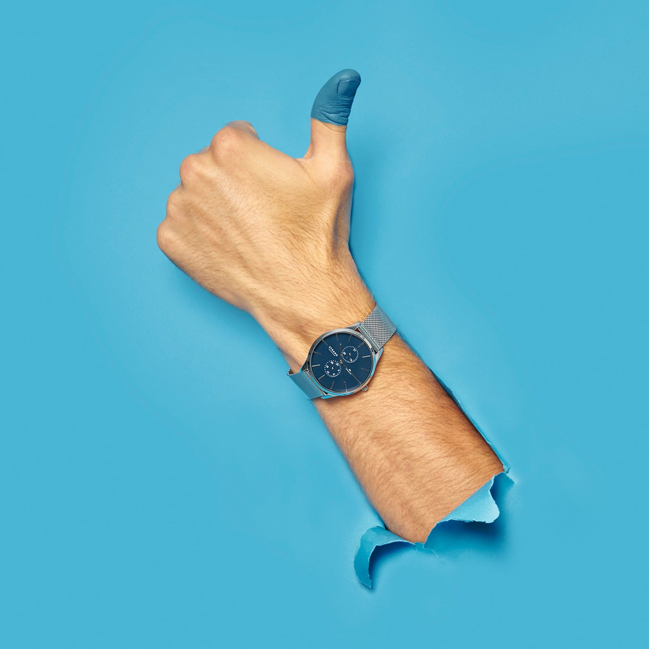 Strand By Obaku Beaufort Cyan Multifunction Men's Watch - S703GMCLMC