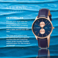 Strand By Obaku Seychelles Royal Chronograph Men's Watch - S703GMVLVL-DS