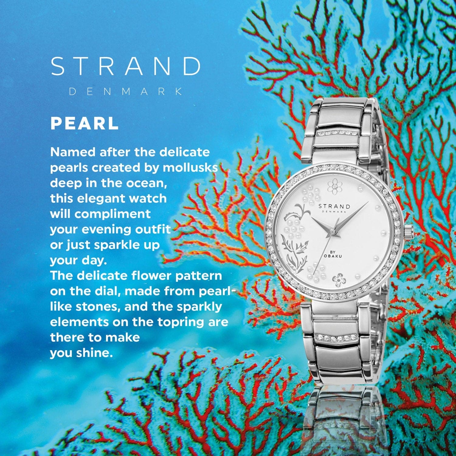 Strand By Obaku Pearl Brace Quartz Women's Watch - S713LHCWSC