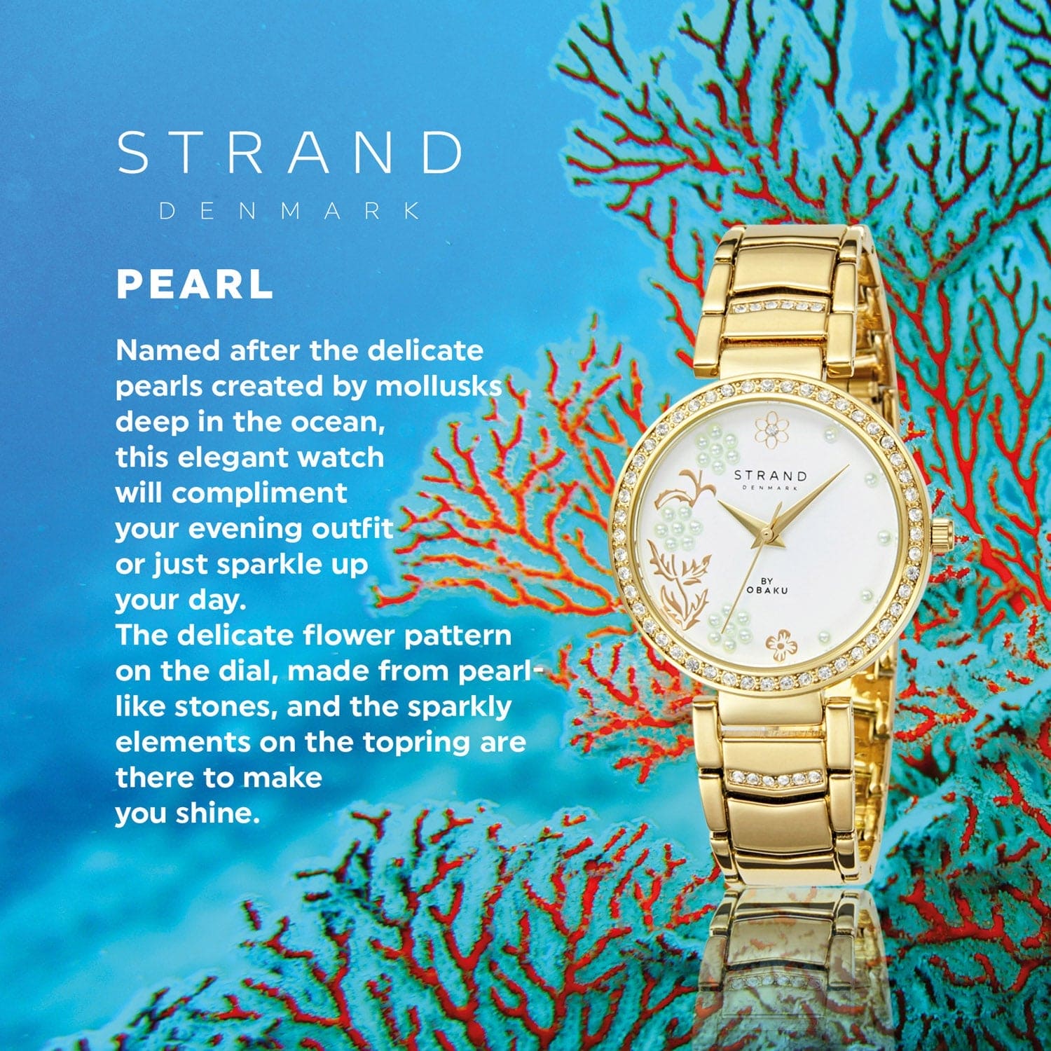 Strand By Obaku Pearl Cider Quartz Women's Watch - S713LHGWSG