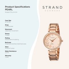 Strand By Obaku Pearl Rosette Quartz Women's Watch - S713LHVVSV